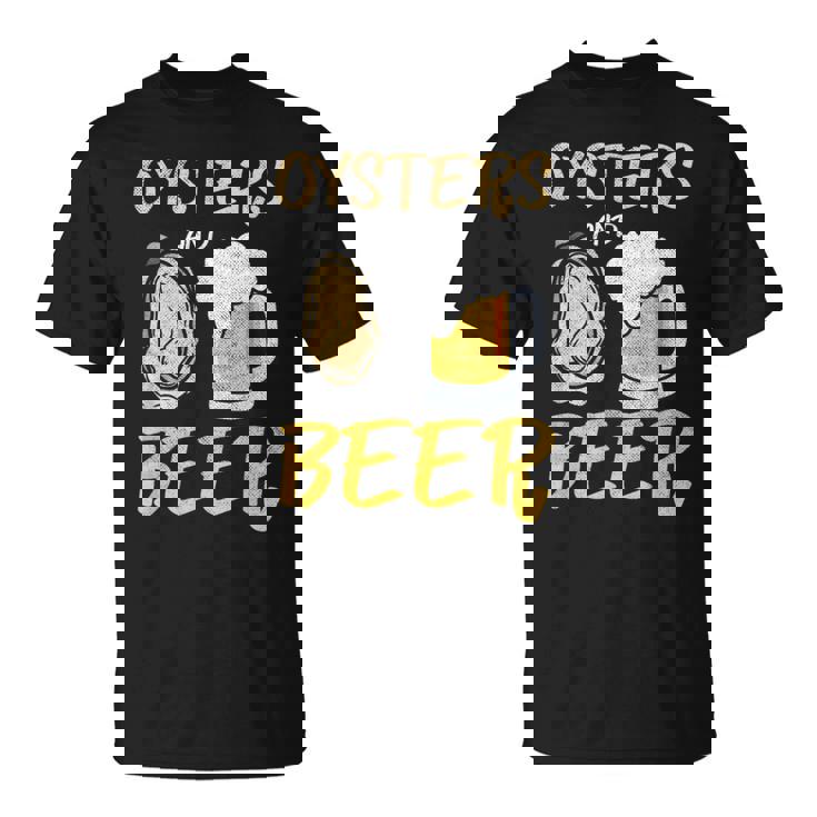 牡蠣とビール Tシャツ