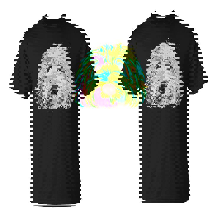 犬 カラフル ラブラドゥードル Tシャツ