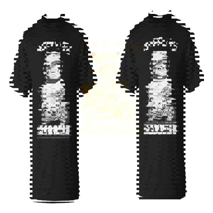 猫 ネコ 白猫 イラスト 原付 スクーター バイク 猫好き バイク好き かわいい おもしろ レトロ Neko Life Tシャツ