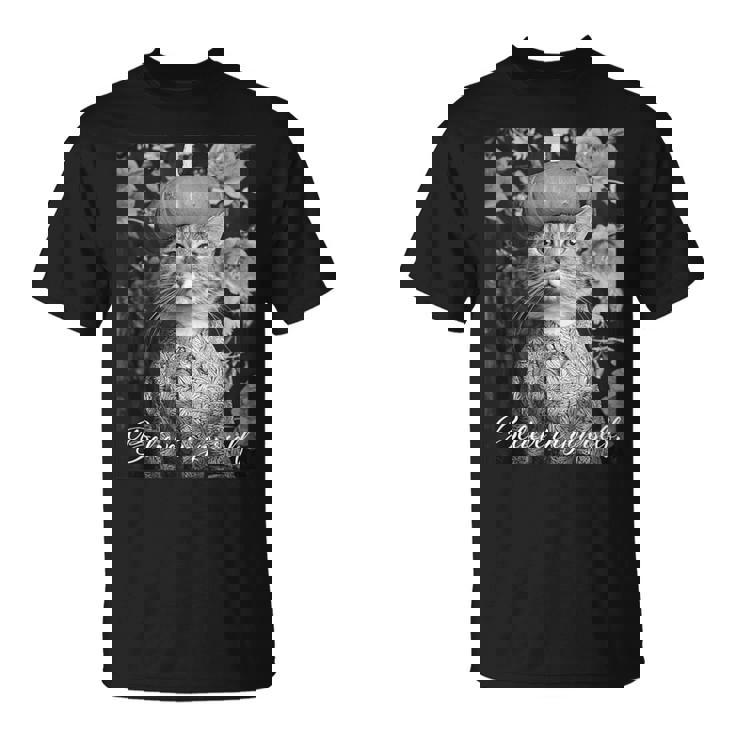 猫 モノクロ 写真 おしゃれ 可愛い 個性的 ハロウィン かぼちゃ Tシャツ