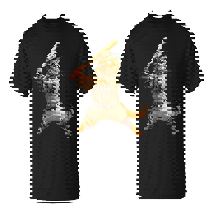 猫 面白いtシャツ 野球 ネコ ベースボール おもしろ 服 ネタ メンズ 野球部 おもしろグッズ 大人 子供 Tシャツ