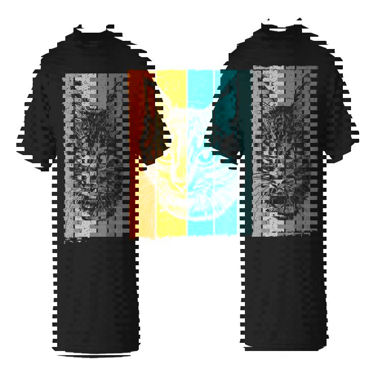 猫、レトロ Tシャツ