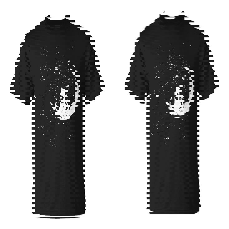 猫の家族 月の絵柄 メンズ レディース 子供 Tシャツ