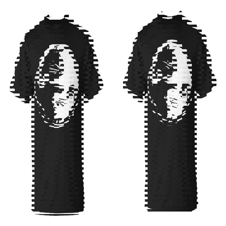 猫の陰陽相互接続 Tシャツ