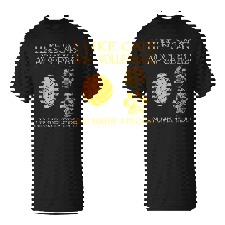 猫やバレーボールが好きで、3人もいるかもしれません。 Tシャツ