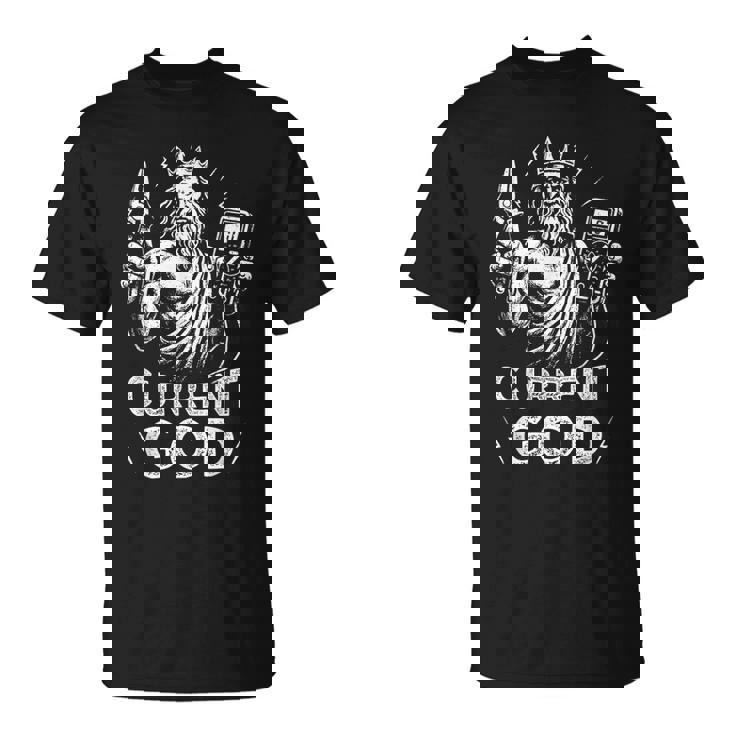 現神ゼウス ギリシャ神話 おもしろ電工 Tシャツ