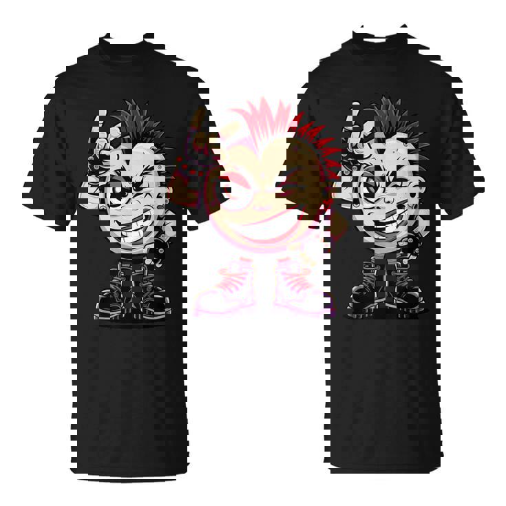 生意気なパンクロックロッカー イロとブーツ付き 面白いパンク Tシャツ