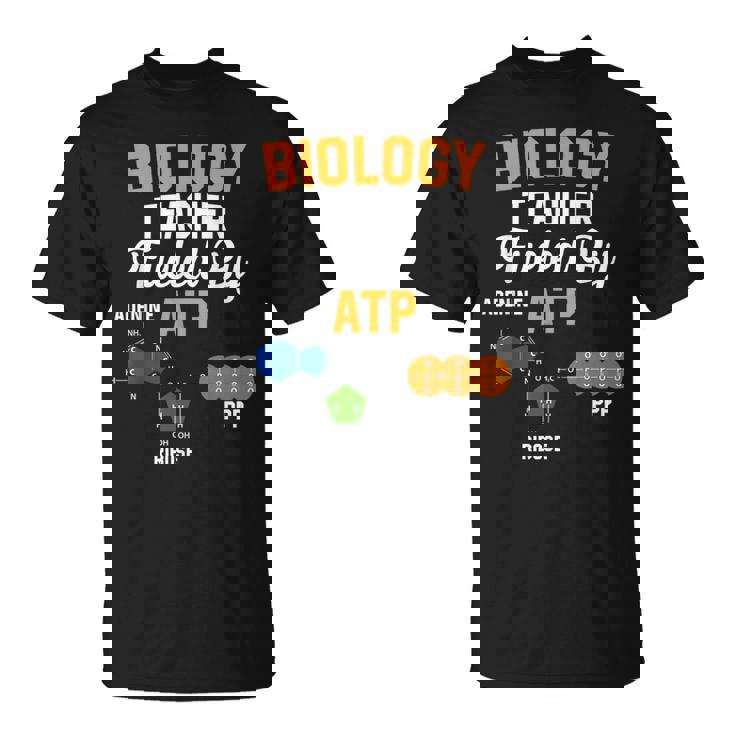 生物学教師 Fueled By Atp 面白い教師 生物学者ギフト Tシャツ