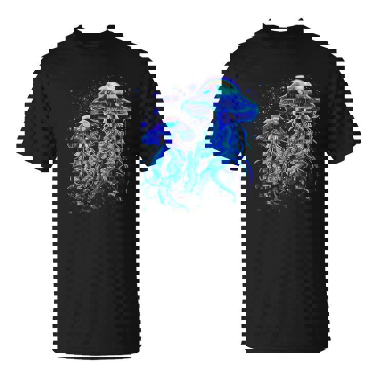 生物発光発光クラゲ Tシャツ