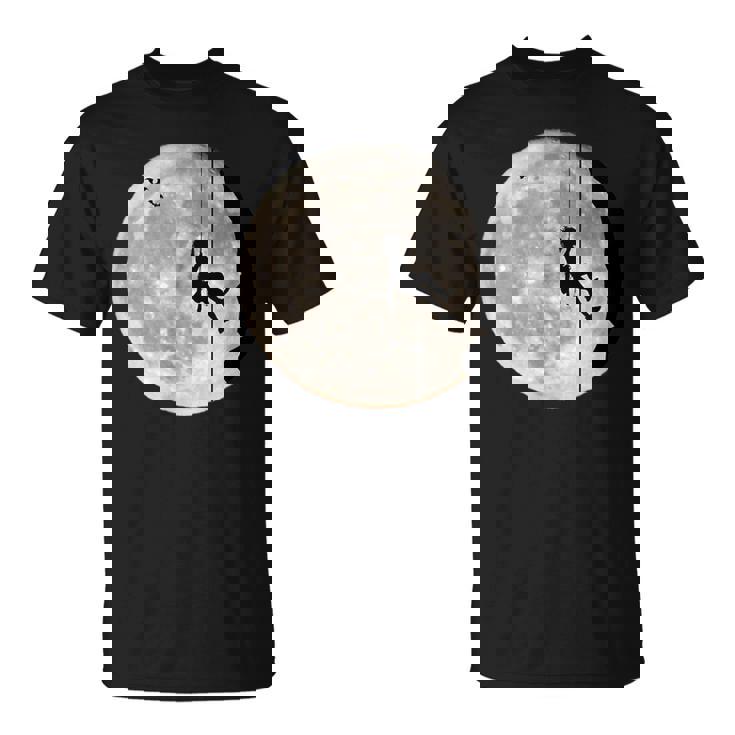 登山、フリークライミング、登山、ボルダリング、月 Tシャツ