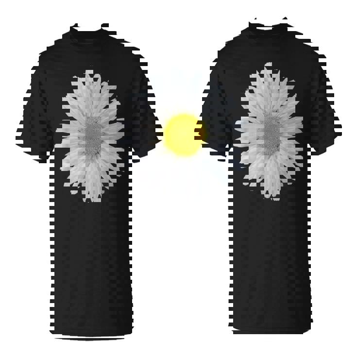 白いデイジーの花、咲くデイジー、花、花、デイジー Tシャツ