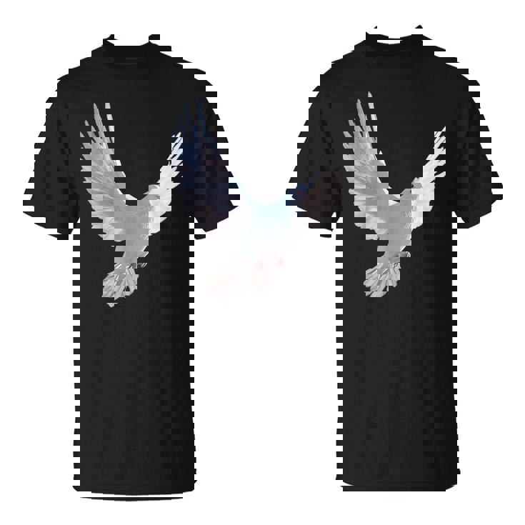 白いハト 白いキジバト 甘いハト Tシャツ