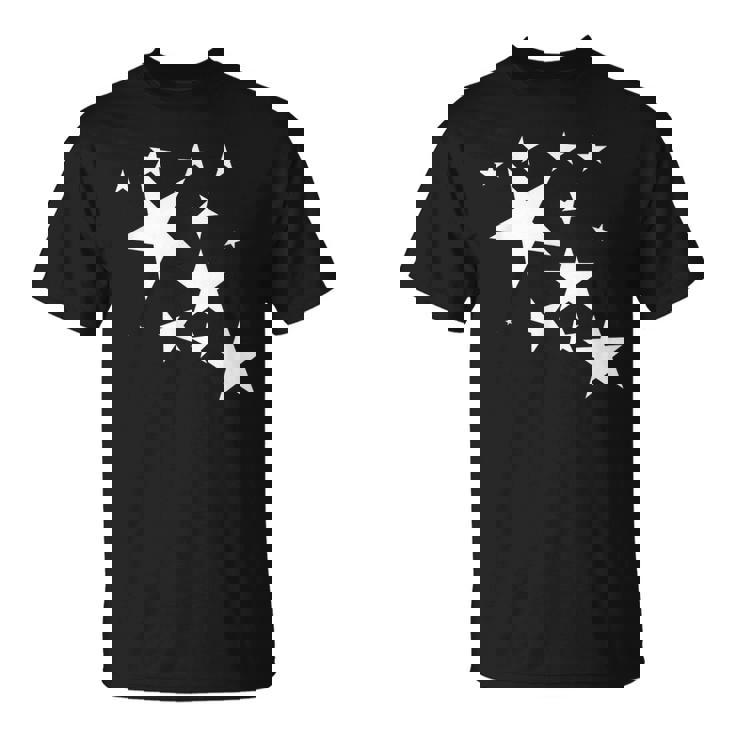 白い星 星柄 デザイン コスチューム ギフト 男性 女性 子供 Tシャツ