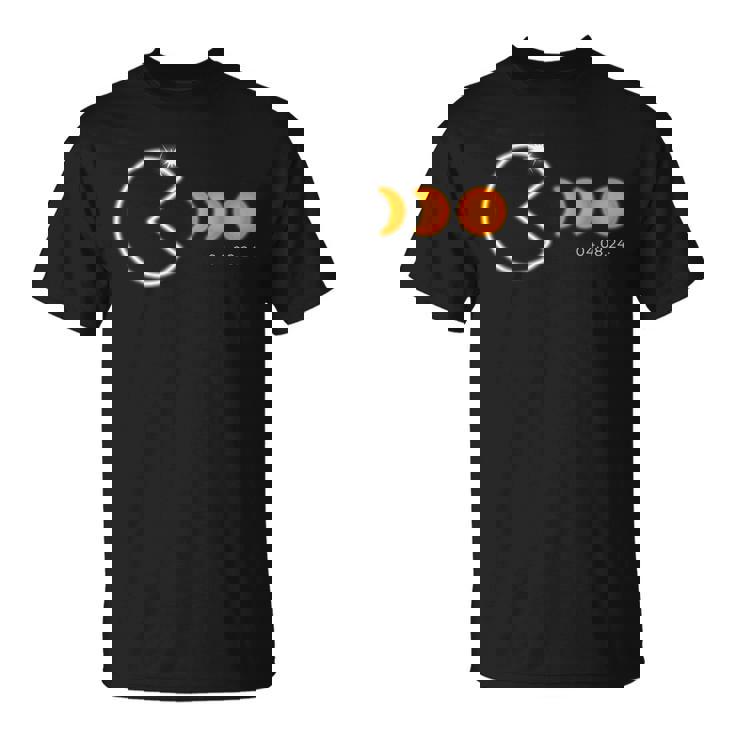 皆既日食 2024年4月8日 ファニーフェーズ トータリティ Tシャツ