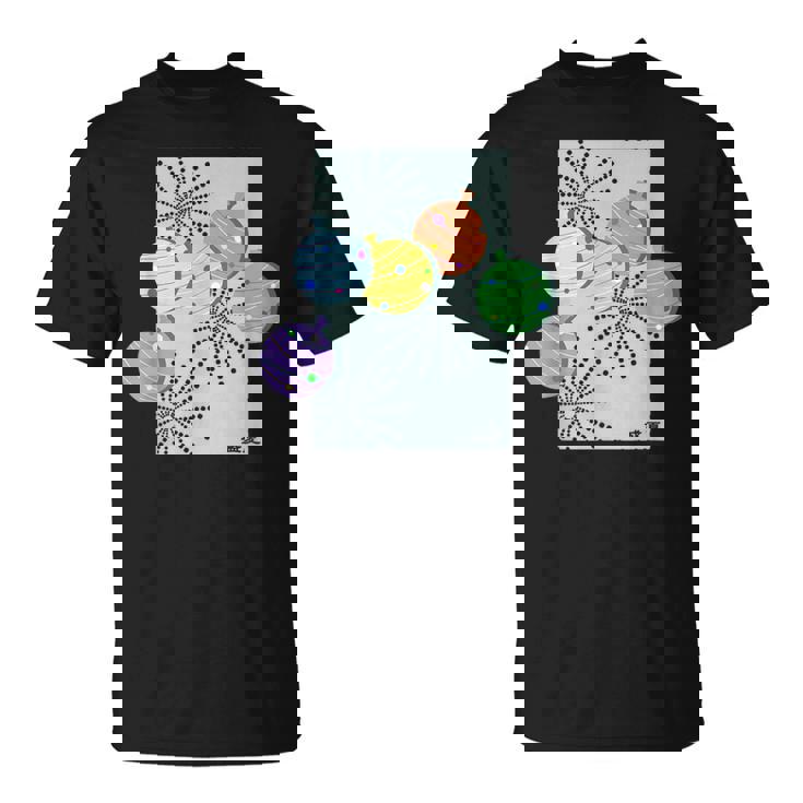 盛夏ー祭りの夜ー ヨーヨー 水風船 花火 祭り 夏 暑い 夜 レトロ 和柄 メンズ レディース キッズ Tシャツ