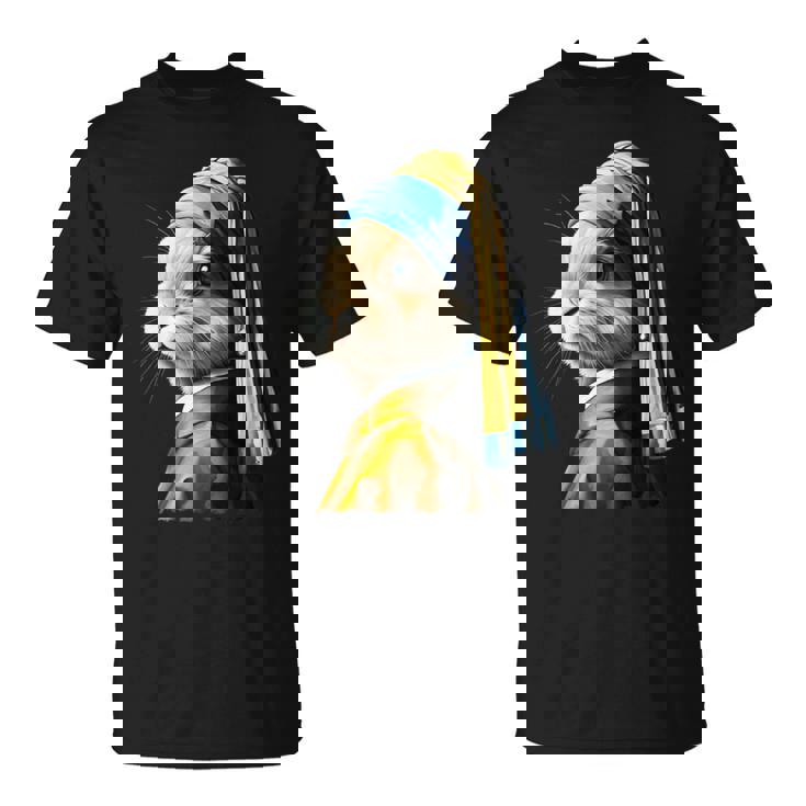 真珠の耳飾りのウサギ Tシャツ