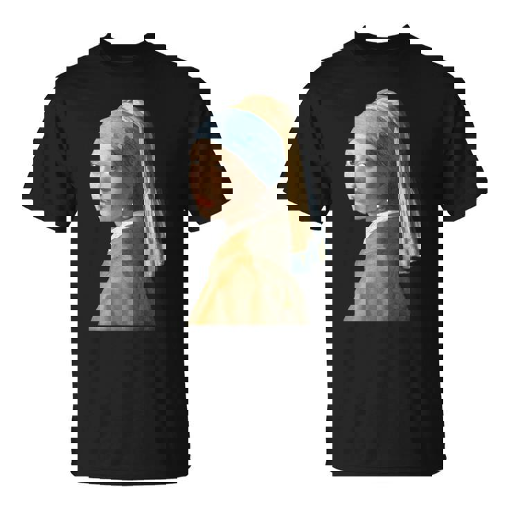 真珠の耳飾りの少女／フェルメール（切り抜き）【世界の名画】Johannesermeer 青いターバン 美術館アート Tシャツ