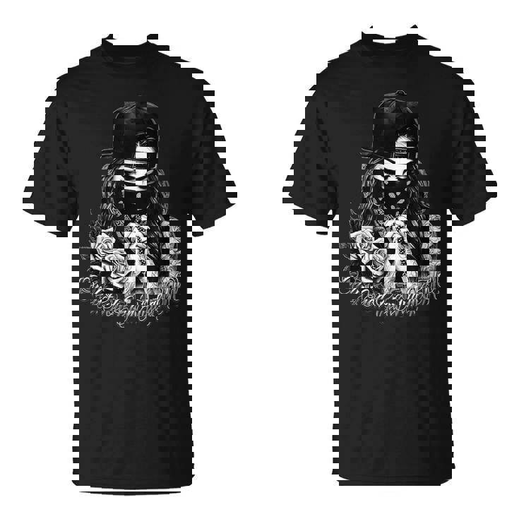 神のみが私を裁くことができる チカーノの服 タトゥー アート 祈りonly God Can Judge Me Tシャツ