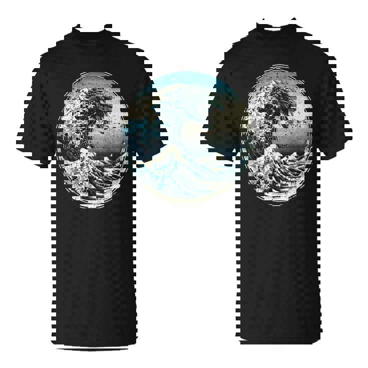 神奈川沖グレートウェーブウィズガメラ Tシャツ