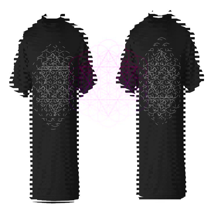 神聖幾何学 フラワーオブライフ 六芒星 Tシャツ