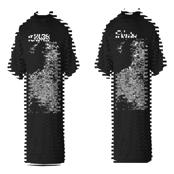 福岡ジャパン クラシック シティ マップ グラフィック Tシャツ