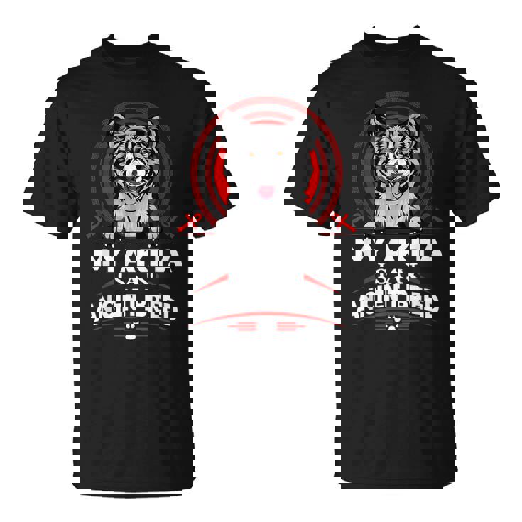 私の秋田は古代の品種の面白い子犬の犬の恋人です Tシャツ