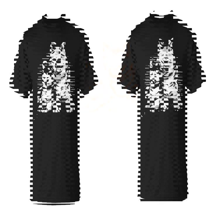 秋田犬 グラフィックtシャツ レディース メンズ Tシャツ