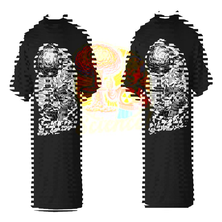 科学 核 原爆 爆発 レトロ 面白い 言葉 Tシャツ