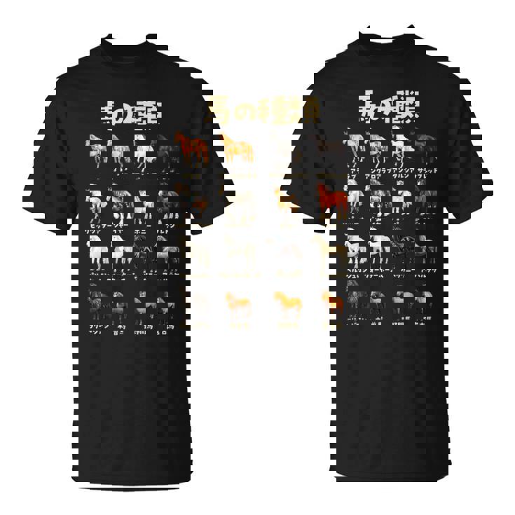 競馬 馬tシャツ 馬の種類 おもしろ ウマ レース 馬 乗馬 競馬 面白いtシャツ メンズ グッズ ネタ 大人 男性 Tシャツ