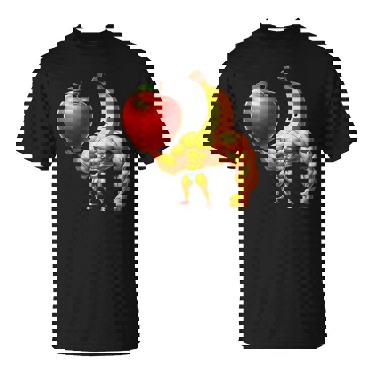 筋肉バナナリフティングジャイアントアップル Tシャツ