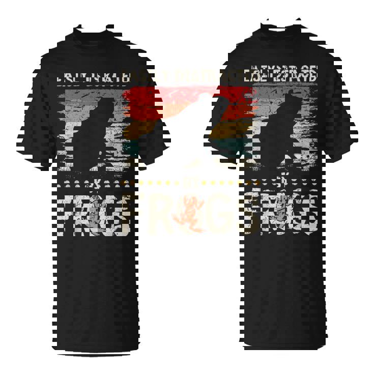 簡単に気を散らせるカエルのヴィンテージなカエル愛好家。 Tシャツ