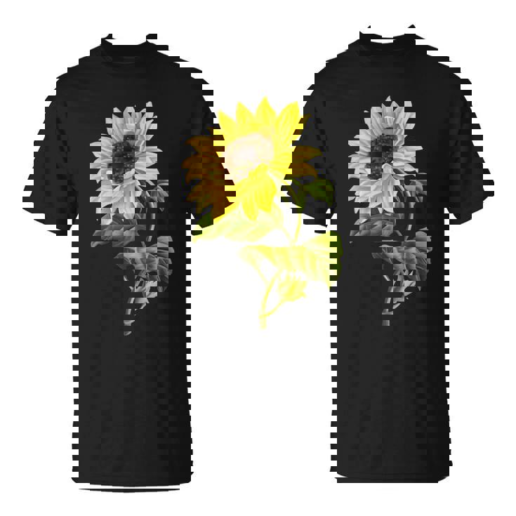 素敵なかわいいヒマワリの植物の花のアートワーク Tシャツ