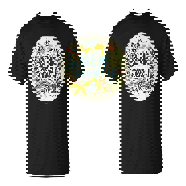 素敵な黄色い花と春の植物のための新しい成長スピーチ Tシャツ