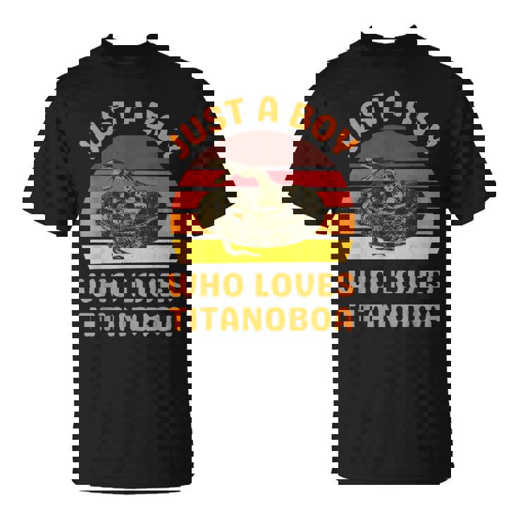 絶滅した大蛇ティタノボアを愛するただの少年 Tシャツ