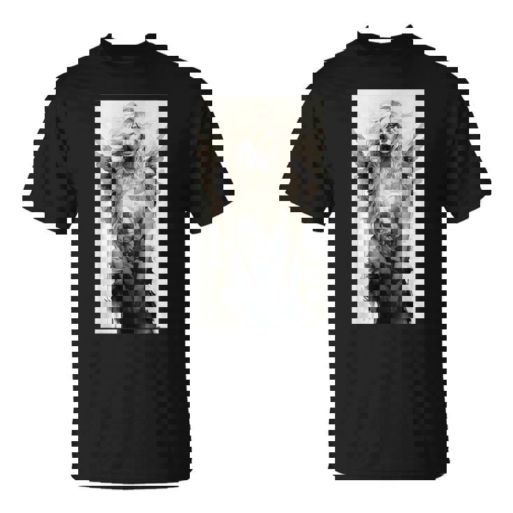 美しい天使 白黒ヴィンテージアート Tシャツ