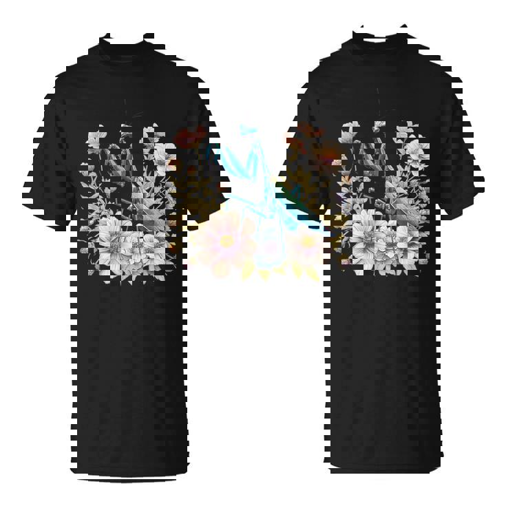 美しい昆虫アート カマキリ Tシャツ