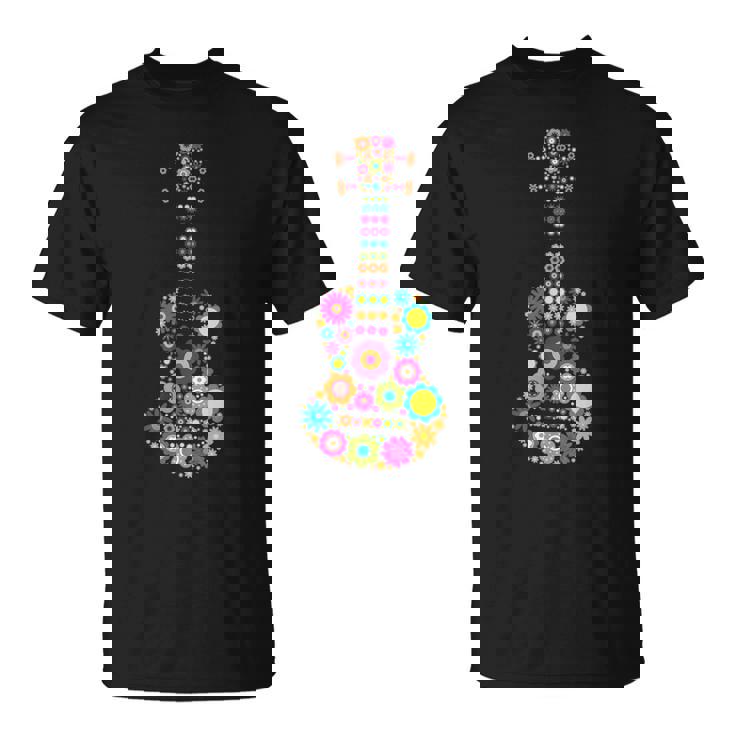 美しい花の4弦ウクレレ楽器 Tシャツ