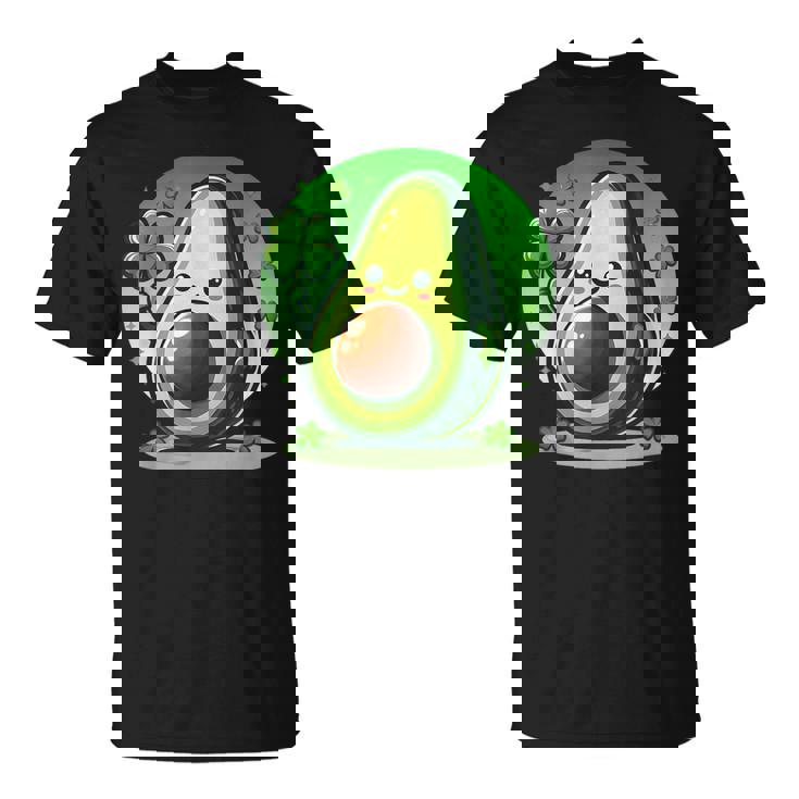 聖パトリックの日 アボカド 幸運の四つ葉のクローバー Tシャツ