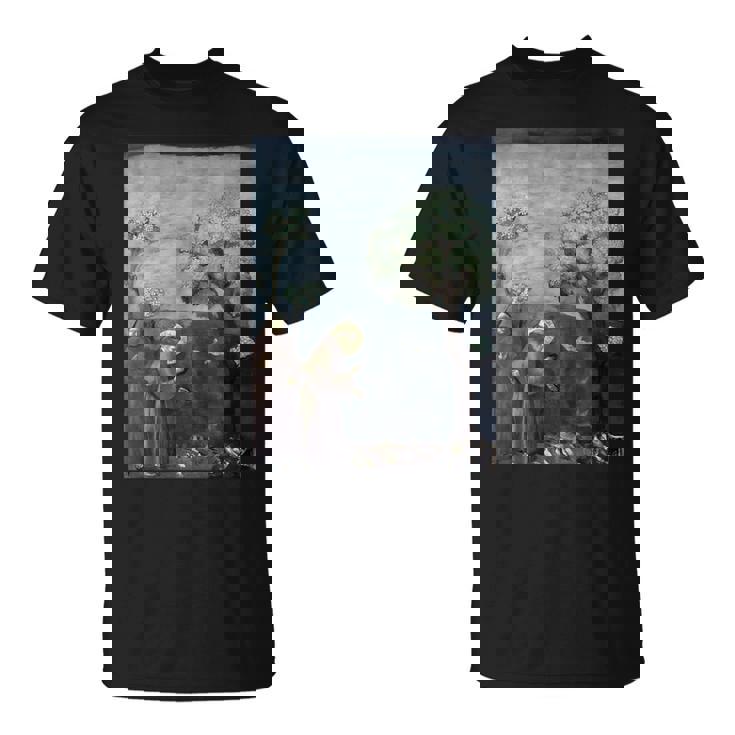 聖フランシスコ 鳥への説教 ジョット作 1299 Tシャツ
