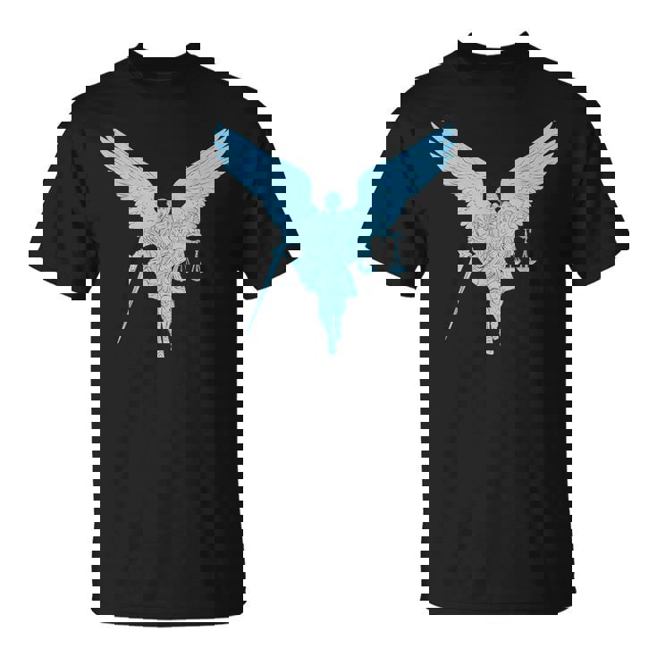 聖ミカエル正義の大天使戦士。キリスト教の信仰 Tシャツ