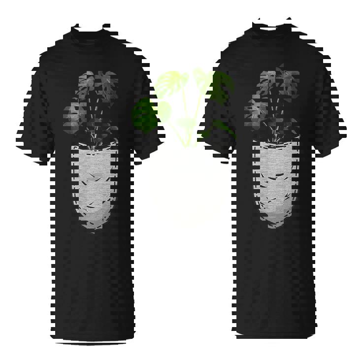 胸ポケットにモンステラ Tシャツ