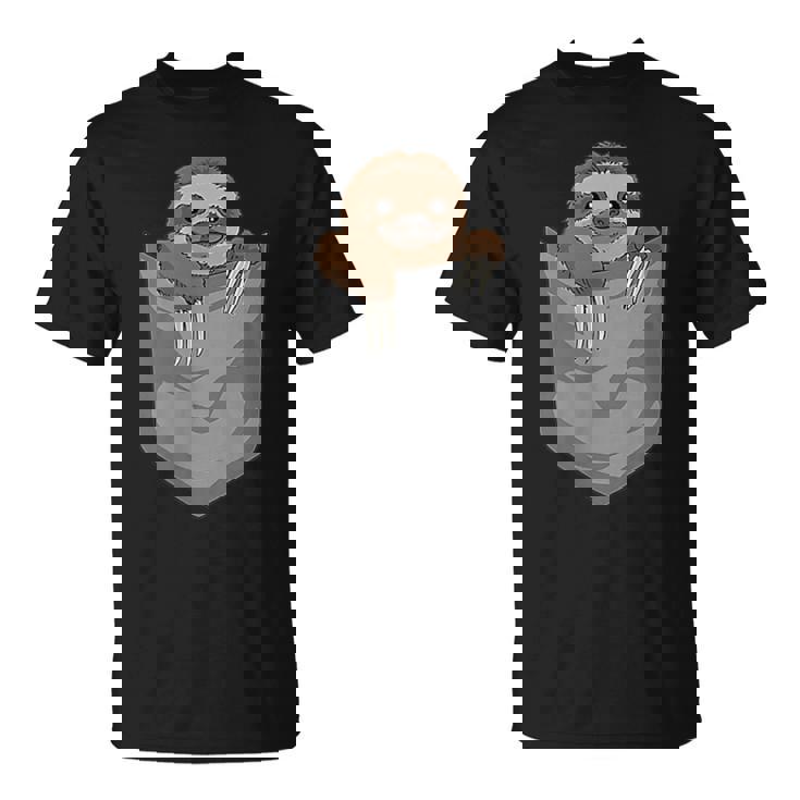 胸ポケットのナマケモノ 面白いナマケモノ Tシャツ