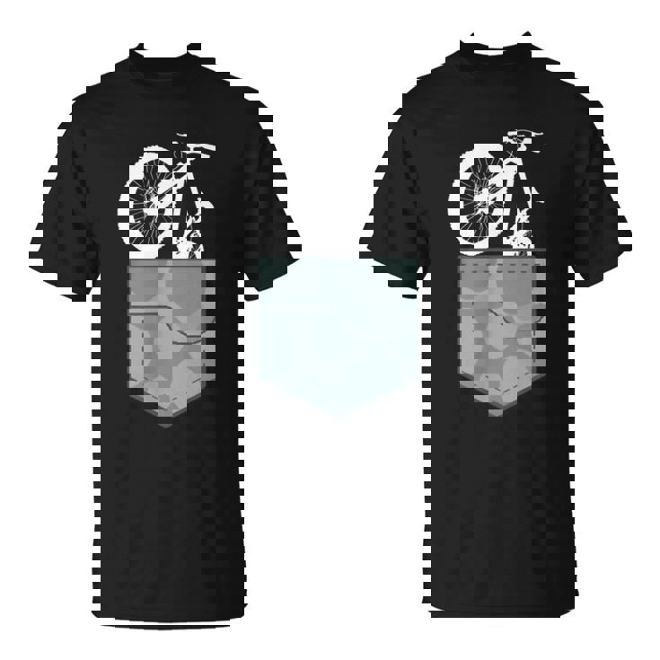 自転車チェストポケットバッグ 迷彩柄 マウンテンバイクギフト Tシャツ