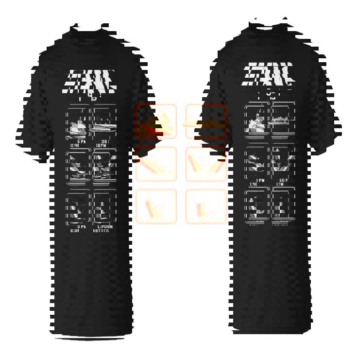 船1912クルーズのタイタニック号沈没段階 Tシャツ