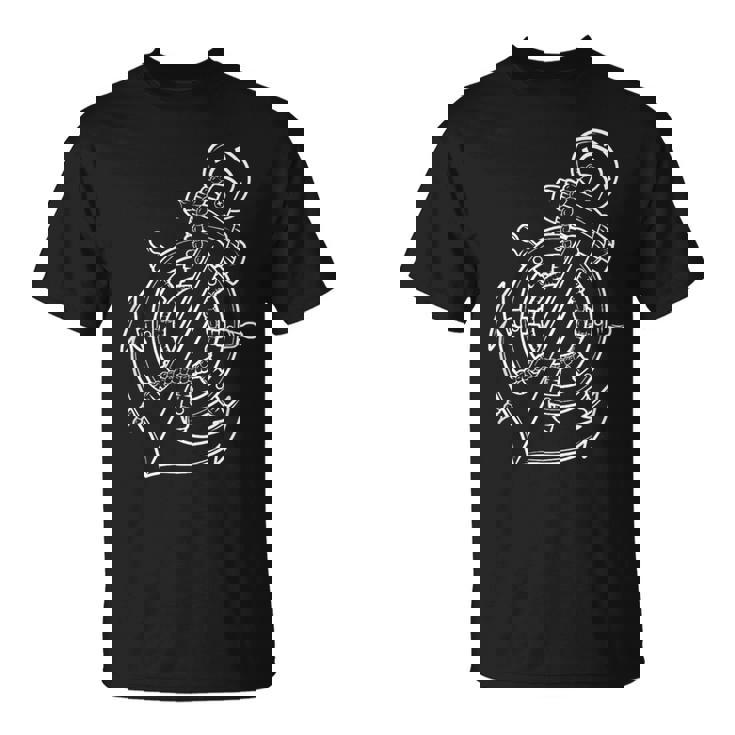 船員、スキッパー、船員のための帆船アンカーとボート。 Tシャツ