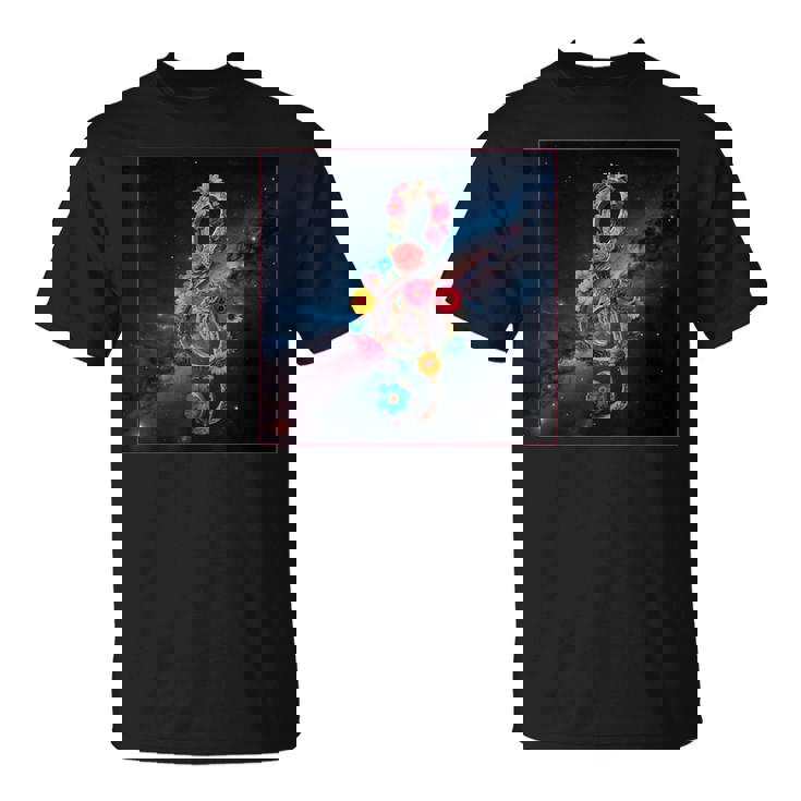 花 高音記号 銀河 宇宙 天の川 Tシャツ