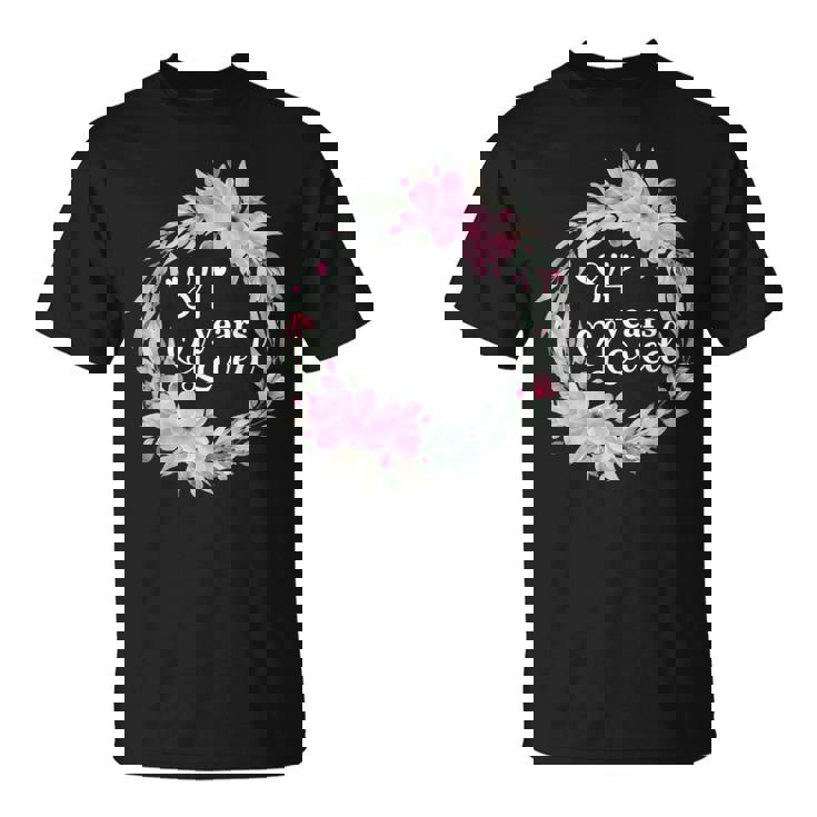 花柄 84歳 誕生日 男性 女性 84歳 誕生日 Tシャツ