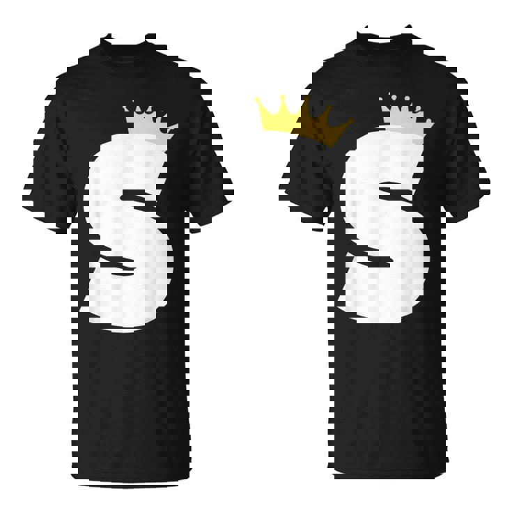 英文字 大文字 アルファベット モノグラム イニシャル キング クイーン クラウン Tシャツ