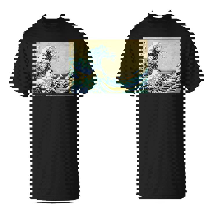 葛飾 北斎 神奈川沖浪裏 有名なヴィンテージアート スタイリッシュ Tシャツ