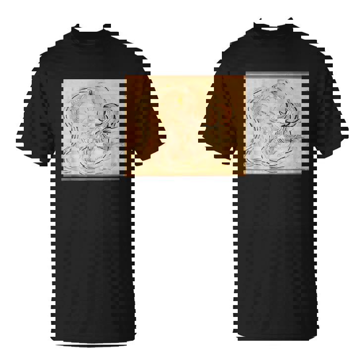 葛飾北斎作 蛇女頭 Tシャツ